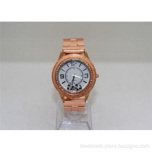 Professional 18K rose gold Diamond Quartz Watch for women e